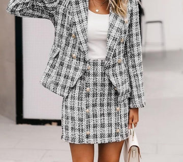Elodie Plaid Skirt - SunsetFashionLA